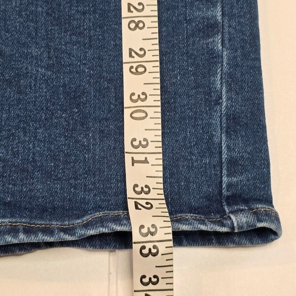 Good American Size 8 / 29 Denim Midi Skirt Blue Slit Front High Rise GSFMS014 - Picture 10 of 10